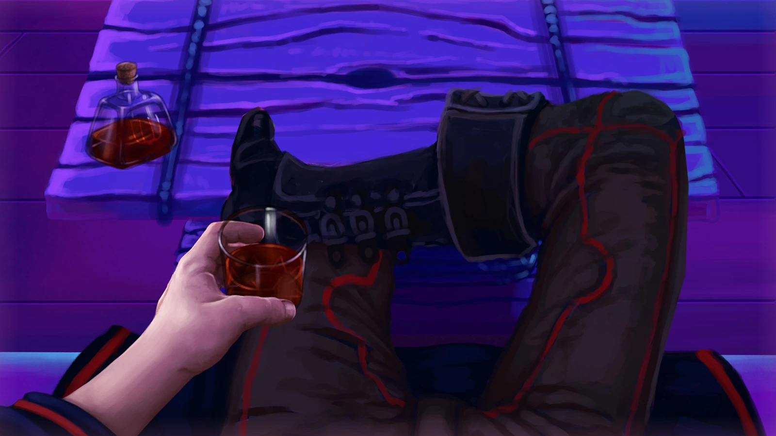 Vleed having a drink