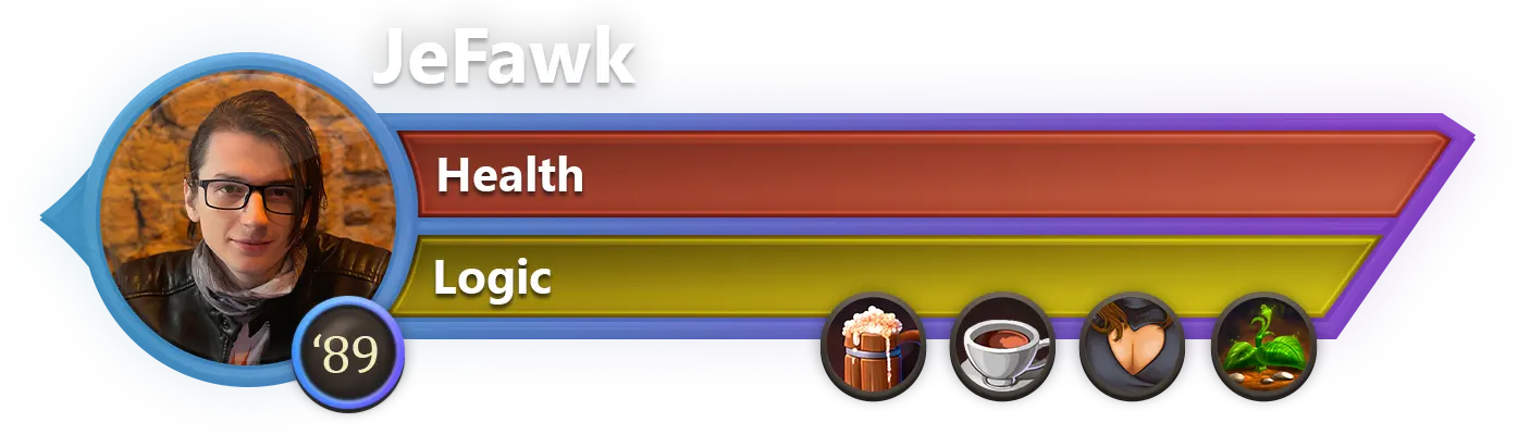 JeFawk's unitframe portrait, lead developer at Smol Spaghettorium